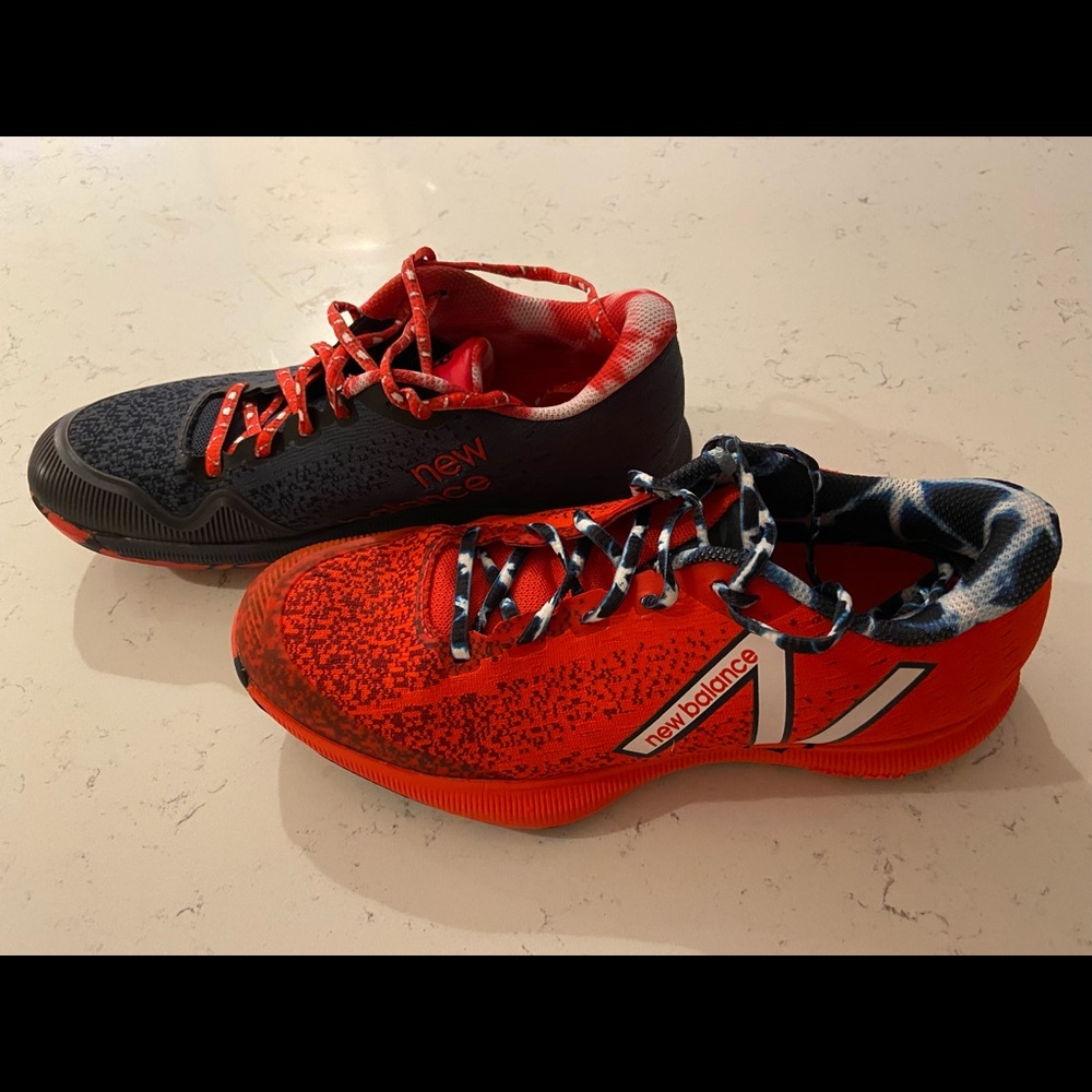 New Balance Women's 996v4.5 B Width Tennis Shoes Red and Navy. Size 8.5